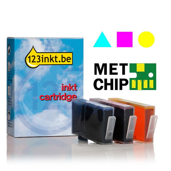 123inkt huismerk vervangt HP 364XL multipack kleur cyaan/magenta/geel  044182 - 1