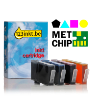 123inkt huismerk vervangt HP 364XL multipack zwart + kleur cyaan/magenta/geel