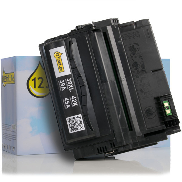 123inkt huismerk vervangt HP 38A XL (Q1338A XL) toner zwart extra hoge capaciteit Q1338AC 033042 - 1