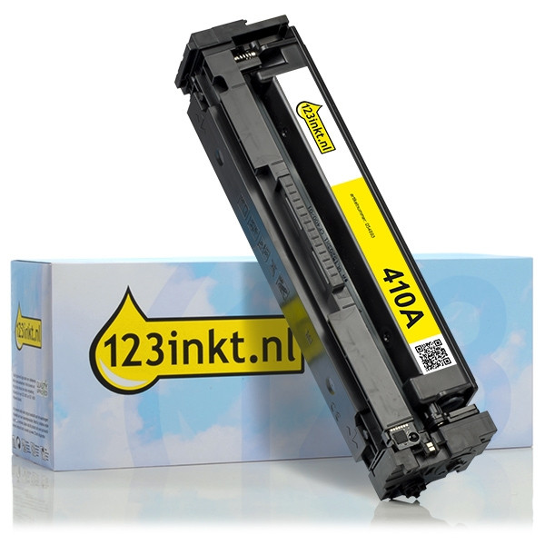 123inkt huismerk vervangt HP 410A (CF412A) toner geel CF412AC 054893 - 1