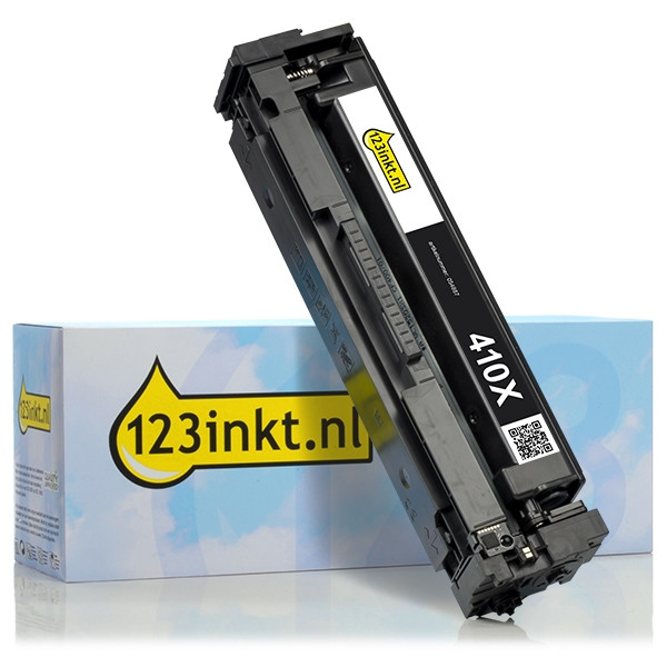 123inkt huismerk vervangt HP 410X (CF410X) toner zwart hoge capaciteit CF410XC 054887 - 1