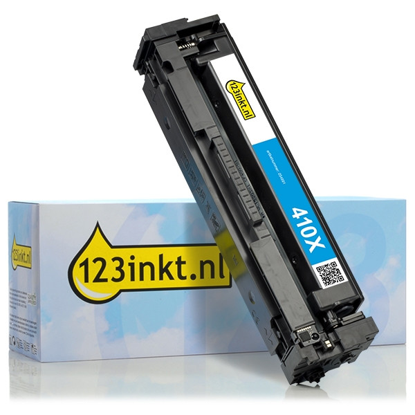 123inkt huismerk vervangt HP 410X (CF411X) toner cyaan hoge capaciteit CF411XC 054891 - 1