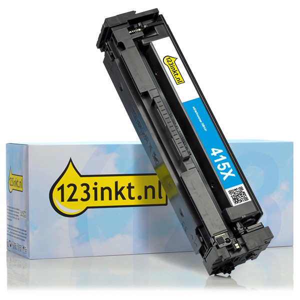 123inkt huismerk vervangt HP 415X (W2031X) toner cyaan hoge capaciteit W2031XC 055441 - 1