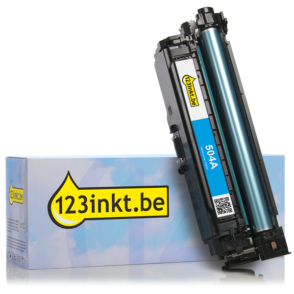 123inkt huismerk vervangt HP 504A (CE251A) toner cyaan CE251AC 039835 - 1