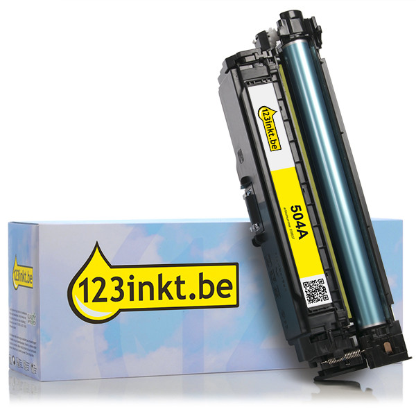 123inkt huismerk vervangt HP 504A (CE252A) toner geel CE252AC 039837 - 1