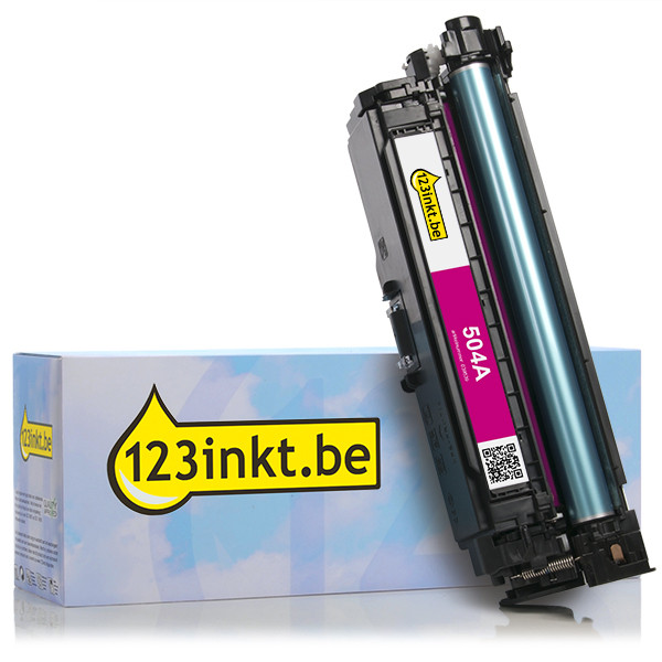 123inkt huismerk vervangt HP 504A (CE253A) toner magenta CE253AC 039839 - 1