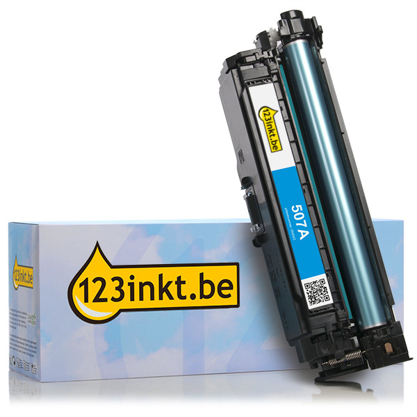 123inkt huismerk vervangt HP 507A (CE401A) toner cyaan CE401AC 054043 - 1