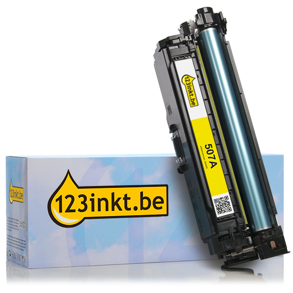 123inkt huismerk vervangt HP 507A (CE402A) toner geel CE402AC 054045 - 1