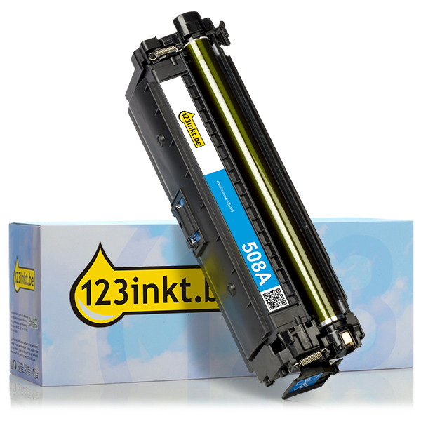 123inkt huismerk vervangt HP 508A (CF361A) toner cyaan CF361AC 054843 - 1