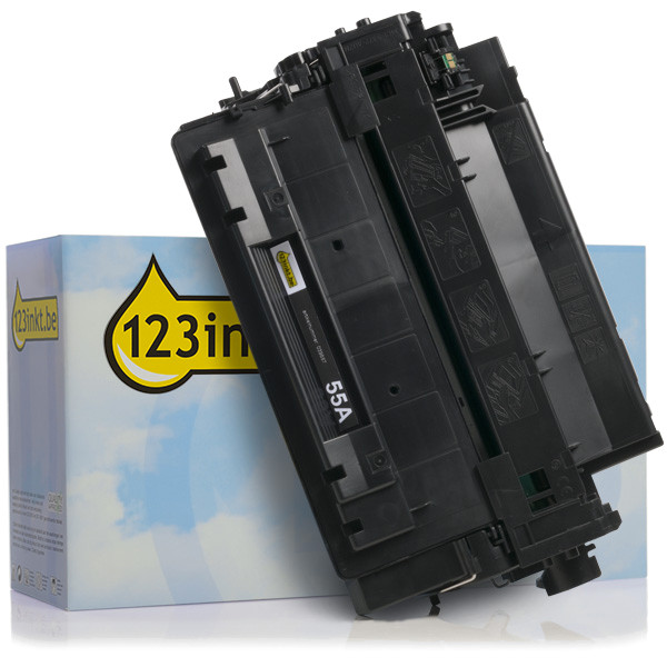 123inkt huismerk vervangt HP 55A (CE255A) toner zwart CE255AC 039887 - 1