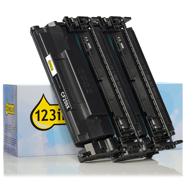 123inkt huismerk vervangt HP 59X (CF259X) toner zwart hoge capaciteit dubbelpak CF259XC 160705 - 1