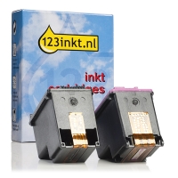 123inkt huismerk vervangt HP 62 (N9J71AE) duo verpakking inktcartridge zwart en kleur N9J71AEC 160136