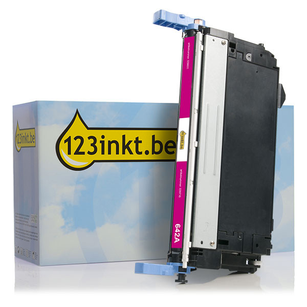 123inkt huismerk vervangt HP 642A (CB403A) toner magenta CB403AC 039716 - 1