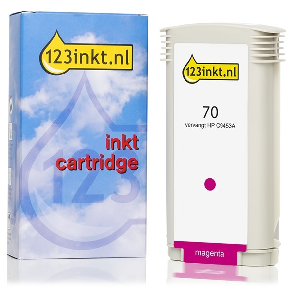 123inkt huismerk vervangt HP 70 (C9453A) inktcartridge magenta C9453AC 030825 - 1