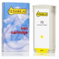 123inkt huismerk vervangt HP 70 (C9454A) inktcartridge geel C9454AC 030829