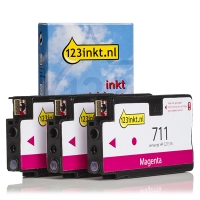 123inkt huismerk vervangt HP 711 (CZ135A) multipack magenta 3 stuks