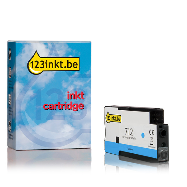 123inkt huismerk vervangt HP 712 (3ED67A) inktcartridge cyaan 3ED67AC 093109 - 1