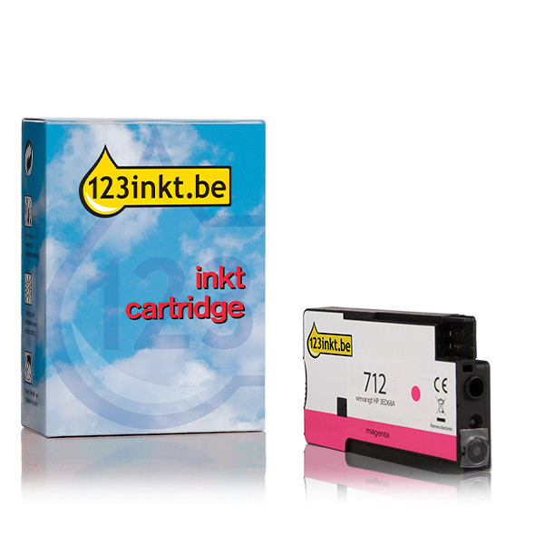 123inkt huismerk vervangt HP 712 (3ED68A) inktcartridge magenta 3ED68AC 093111 - 1