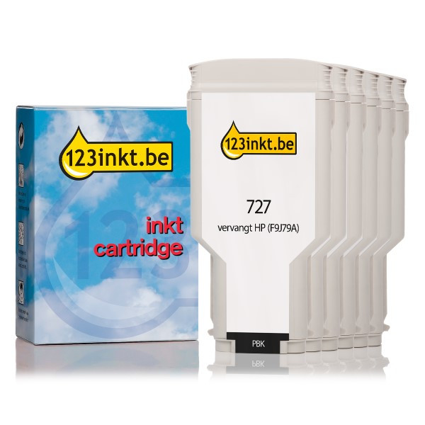 123inkt huismerk vervangt HP 727 multipack 2x zwart + 4 kleuren extra hoge capaciteit  160214 - 1