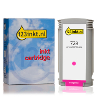 123inkt huismerk vervangt HP 728 (F9J62A) inktcartridge magenta