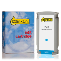 123inkt huismerk vervangt HP 728 (F9J63A) inktcartridge cyaan