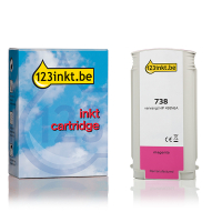 123inkt huismerk vervangt HP 738 (498N6A) inktcartridge magenta