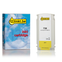 123inkt huismerk vervangt HP 738 (498N7A) inktcartridge geel
