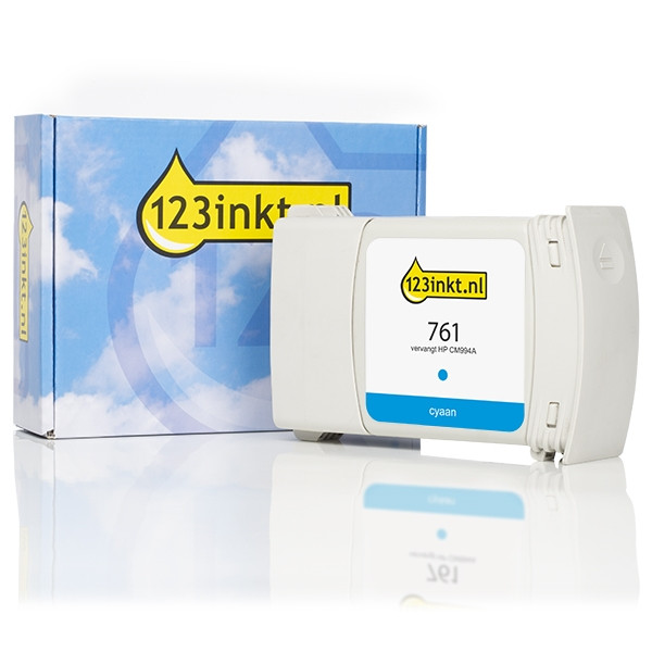 123inkt huismerk vervangt HP 761 (CM994A) inktcartridge cyaan CM994AC 044059 - 1