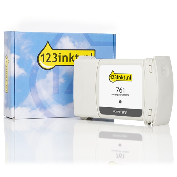 123inkt huismerk vervangt HP 761 (CM996A) inktcartridge donker grijs CM996AC 044067 - 1