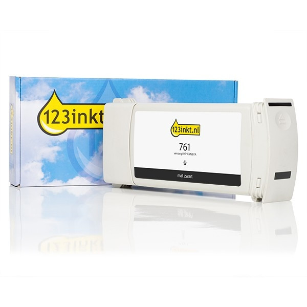 123inkt huismerk vervangt HP 761 (CM997A) inktcartridge mat zwart hoge capaciteit CM997AC 044057 - 1