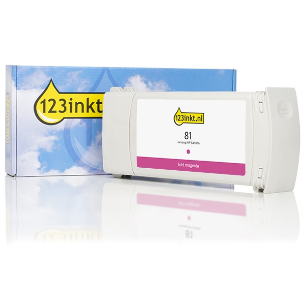 123inkt huismerk vervangt HP 81 (C4935A) inktcartridge licht magenta C4935AC 031491 - 1