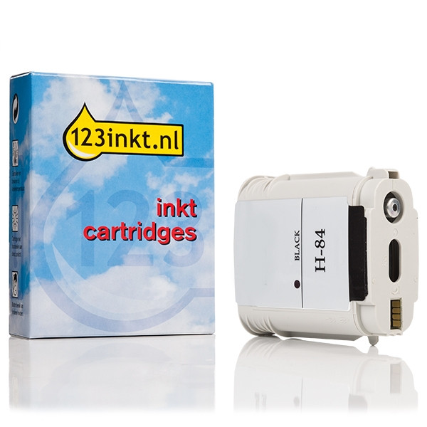 123inkt huismerk vervangt HP 84 (C5016A) inktcartridge zwart C5016AC 031072 - 1