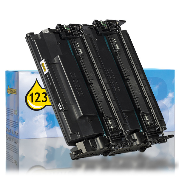 123inkt huismerk vervangt HP 89A (CF289A) toner zwart dubbelpak 055311 - 1