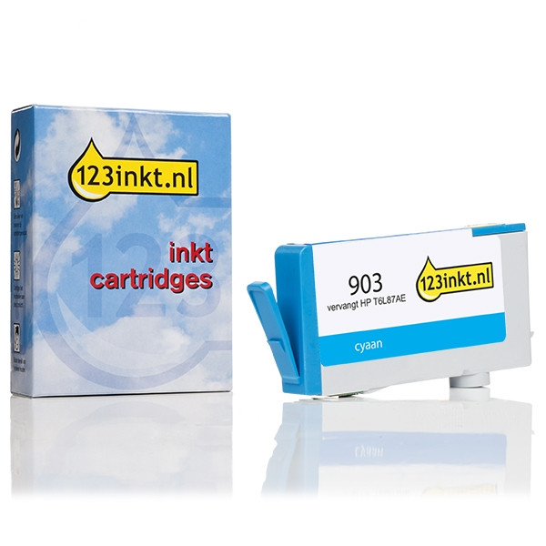 123inkt huismerk vervangt HP 903 (T6L87AE) inktcartridge cyaan T6L87AEC 093176 - 1