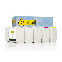 123inkt huismerk vervangt HP 90 multipack 2x zwart + 3 kleuren  160739
