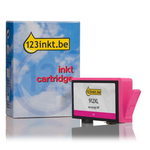 123inkt huismerk vervangt HP 912XL (3YL82AE) inktcartridge magenta hoge capaciteit 3YL82AEC 055427 - 1