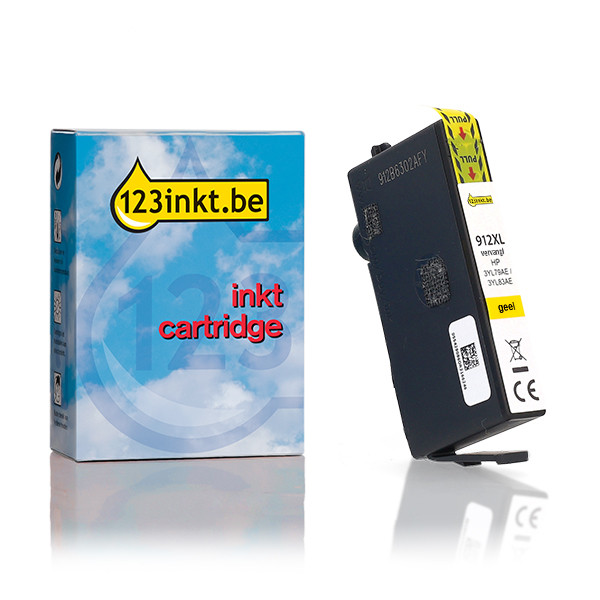 123inkt huismerk vervangt HP 912XL (3YL83AE) inktcartridge geel hoge capaciteit 055429 - 1