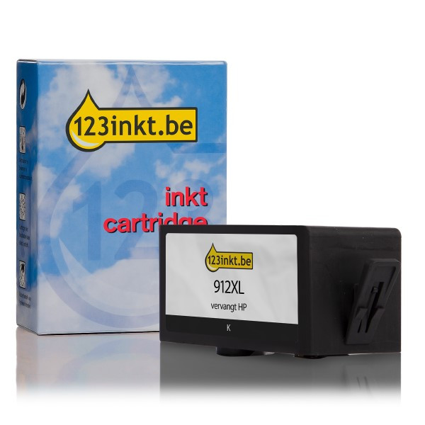 123inkt huismerk vervangt HP 912XL (3YL84AE) inktcartridge zwart hoge capaciteit 3YL84AEC 055423 - 1