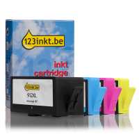 123inkt huismerk vervangt HP 912XL multipack zwart/cyaan/magenta/geel  160197