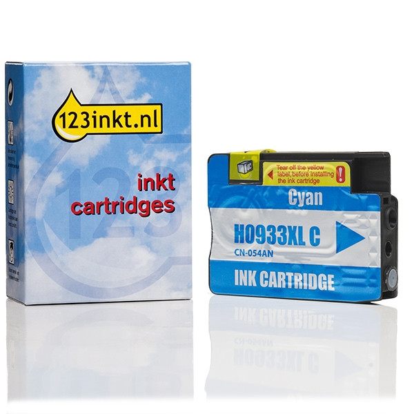 123inkt huismerk vervangt HP 933XL (CN054AE) inktcartridge cyaan hoge capaciteit CN054AEC 044149 - 1