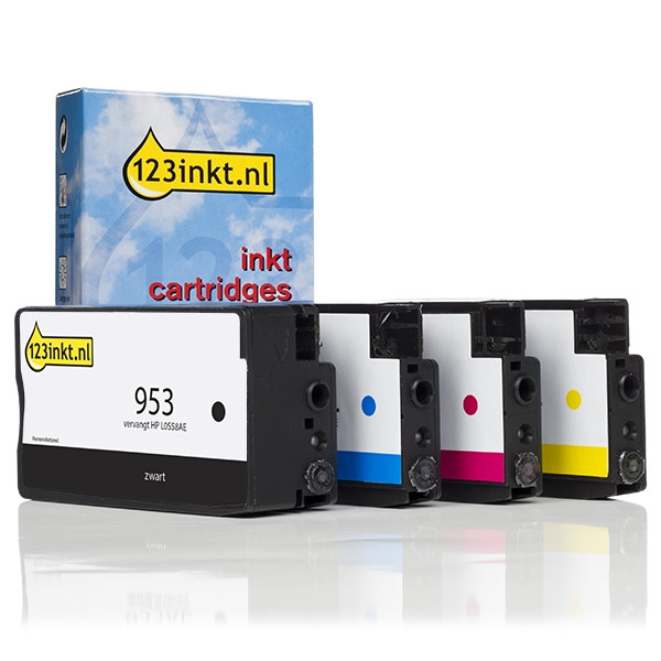 123inkt huismerk vervangt HP 953 multipack zwart/cyaan/magenta/geel  160150 - 1