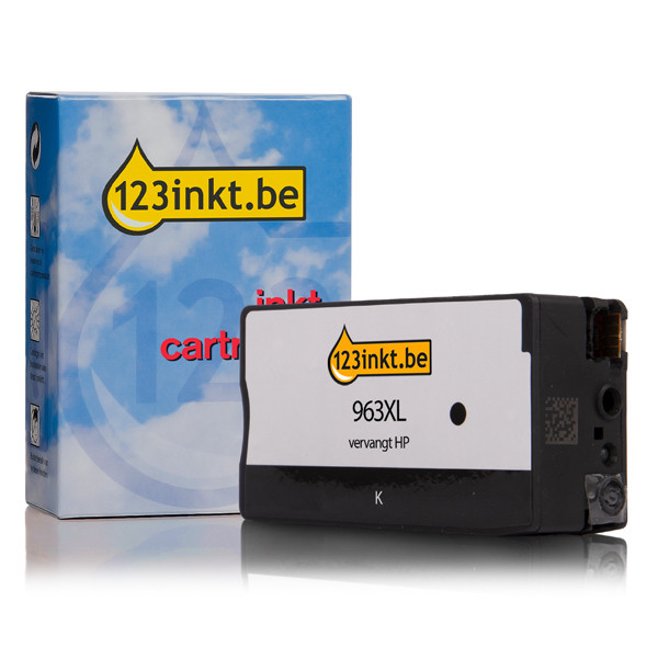 123inkt huismerk vervangt HP 963XL (3JA30AE) inktcartridge zwart hoge capaciteit 3JA30AEC 055383 - 1