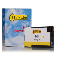 123inkt huismerk vervangt HP 963 (3JA25AE) inktcartridge geel