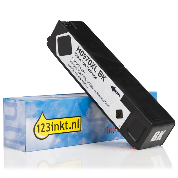 123inkt huismerk vervangt HP 970XL (CN625AE) inktcartridge zwart hoge capaciteit CN625AEC 044233 - 1