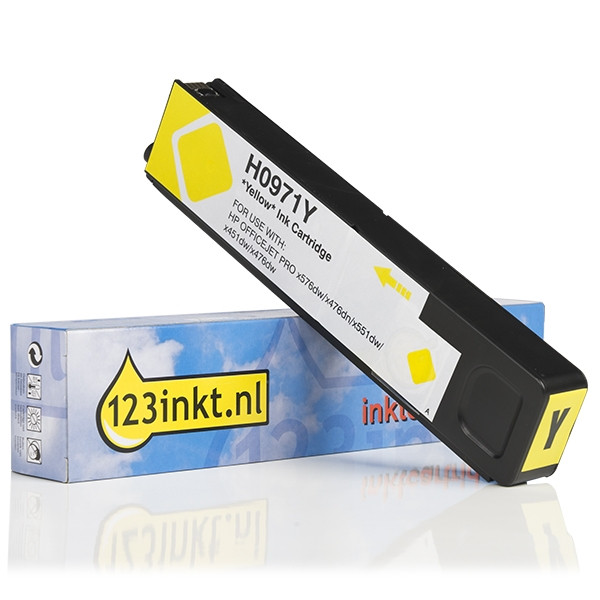 123inkt huismerk vervangt HP 971 (CN624AE) inktcartridge geel CN624AEC 044231 - 1