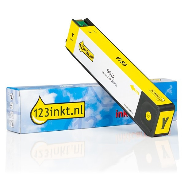 123inkt huismerk vervangt HP 981A (J3M70A) inktcartridge geel J3M70AC 044573 - 1