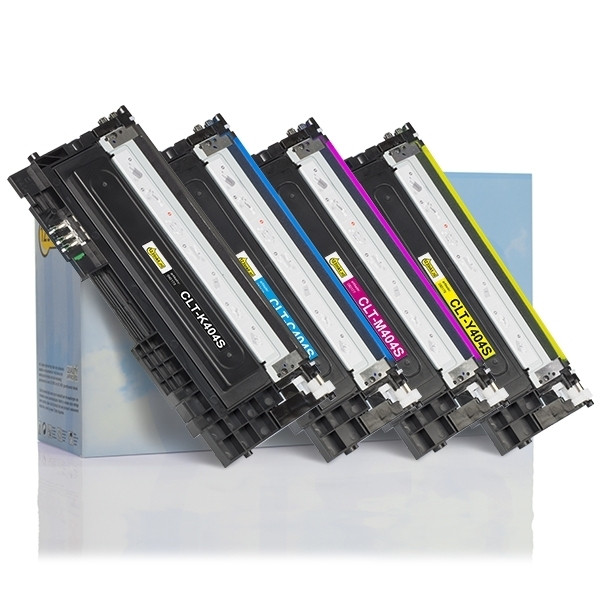 123inkt huismerk vervangt HP SU365A (CLT-P404C) multipack zwart + 3 kleuren SU365AC 092865 - 1