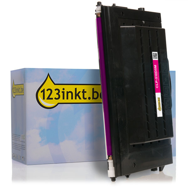 123inkt huismerk vervangt Samsung CLP-510D5M toner magenta hoge capaciteit CLP-510D5M/ELSC 033401 - 1