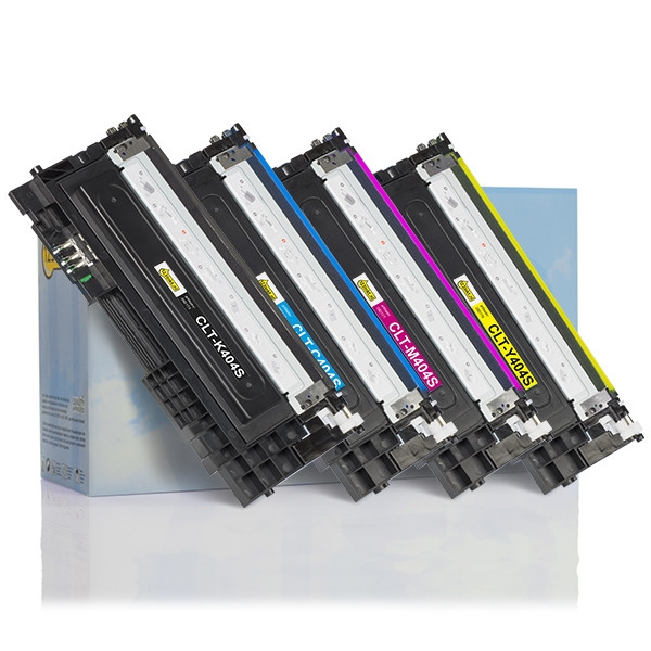 123inkt huismerk vervangt Samsung CLT-P404C (SU365A) multipack zwart + 3 kleuren CLT-P404C/ELSC 130140 - 1