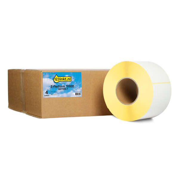 123inkt huismerk vervangt Zebra Z-Perform 1000D label (3007096-T) 102 x 152 mm (4 rollen) 141550 - 1